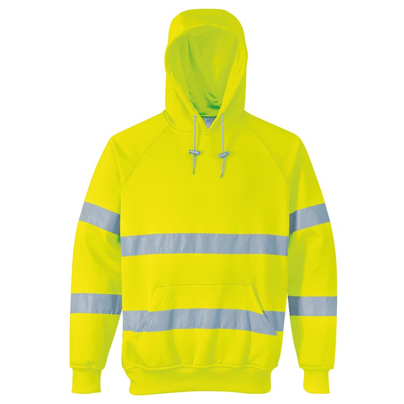 Hi-vis hooded sweatshirt (B304) - Yellow S
